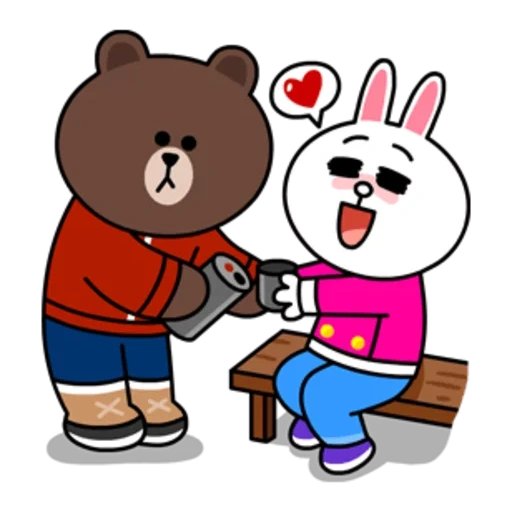 brown cony, line браун, line friends, cony brown зимой