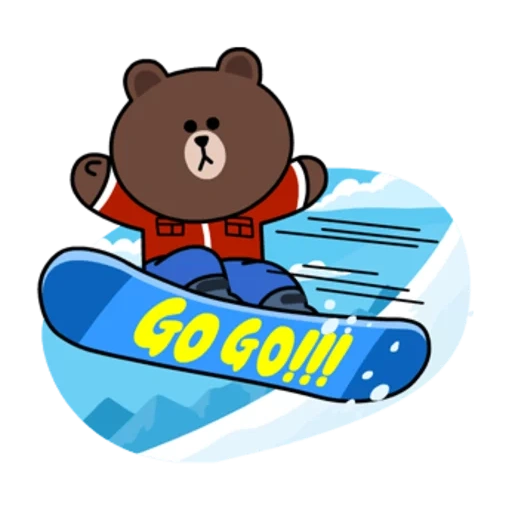 urso de linha, amigos de linha, weibo bear, free friends winter, cony e brown boa noite