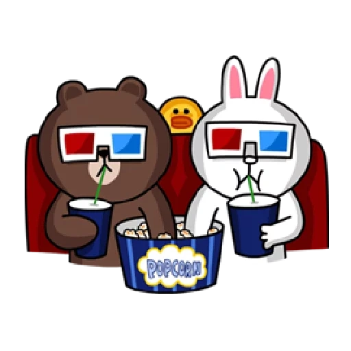 дружба, медведь, cony brown, line friends, line cony and brown