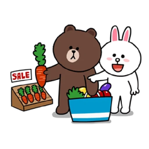 brown cony, line friends, line friends cony, медведь браун line, line cony and brown