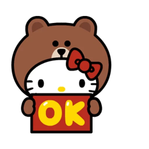 kakao cony, line friends, brown q friends, line and friends hello kitty
