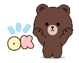 mainan, beruang kartun, bear brown line, beruang garis coklat, brown bear line friends
