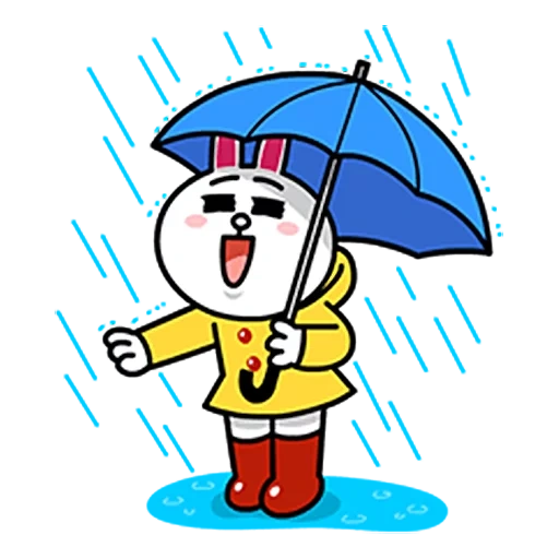 in the rain, pola payung, payung, man in the rain, kartun di tengah hujan