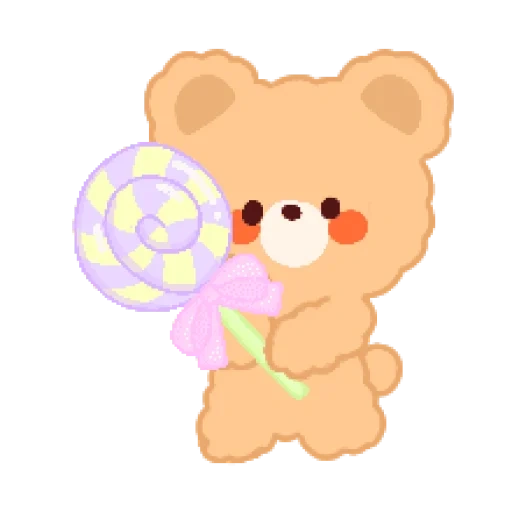 a toy, toy bear, aesthetic cute bear icon program