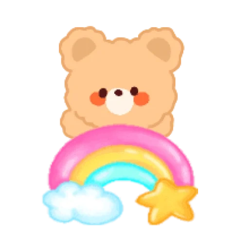 um brinquedo, mishka rainbow, ursos arco íris, ursos cuidadosos arco íris