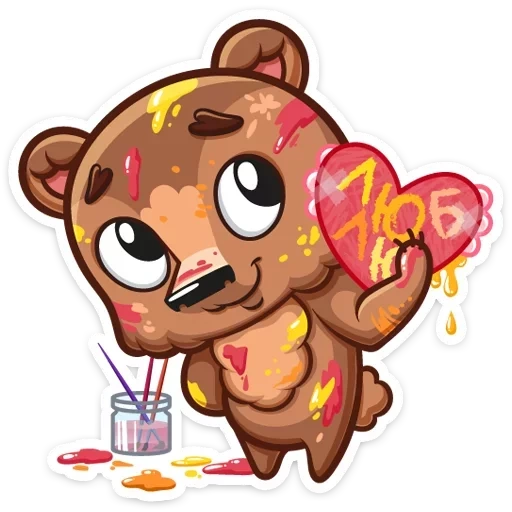 urso, brownie, corações de brownie