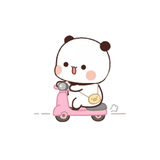 kawaii, lindos dibujos, panda dudu bubu, lindos dibujos de chibi, panda es un dibujo dulce