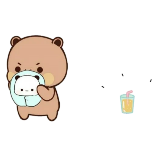 un ours mignon, anime mignon, kawaii panda, les dessins sont mignons, l'ours est mignon