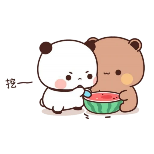 клипарт, cute bear, милые рисунки, панда милая рисунок, peach and goma мишки