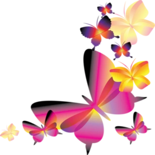 papillon volant, clipart papillon, papillon, beaucoup de papillons avec un fond transparent, papillons multi-colorants avec un fond transparent