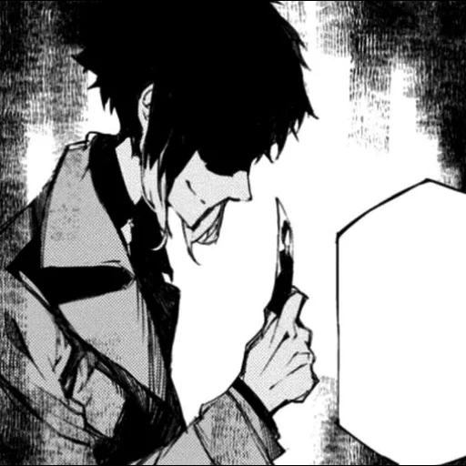 arte de anime, manga dazai, personajes de anime, manga dazai bsd, ryunoske akutagawa