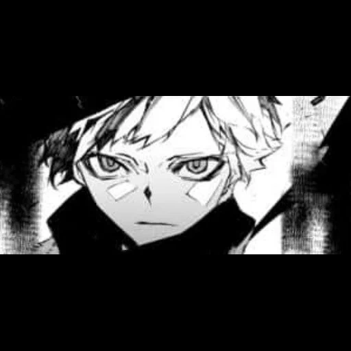 animação, eugene nemanga, akutagawa também, personagem de anime, cão errante