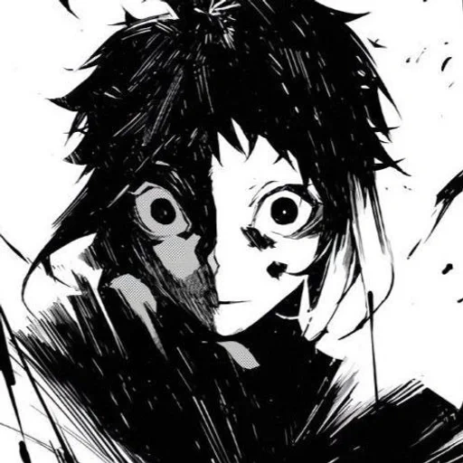 manga de anime, dibujos de anime, ryunoske akutagawa, bestia de akutagawa ryunoske, dibujos de personajes de anime