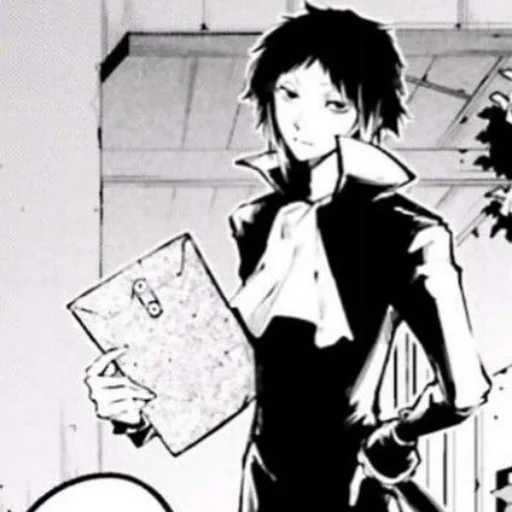 akutagawa bsd, manga de akutagawa, ryunoske akutagawa, akutagawa manga sonrisas, akutagawa ryunoske el gran manga de perros errantes