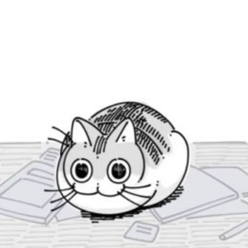 neko, félins, cats, phoques, caricature du chaton chia kaviatura