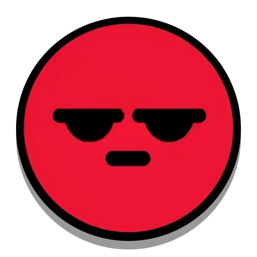 the icon is brief, brawl stars pins, the red emoticon is angry, the red smiley is sad, brawl stars pins general
