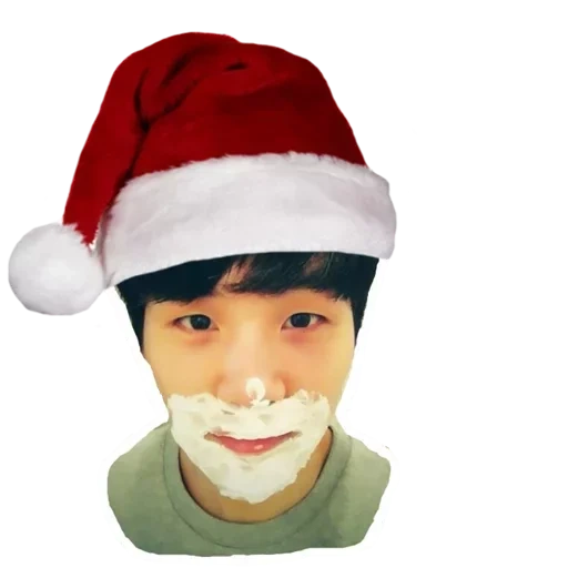 yoongi bts, bts de año nuevo, yoongi selfie 2020, sombrero de año nuevo, sombrero de santa claus