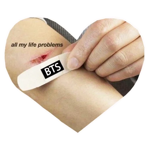 bts stickers, meme with a patch all my life problems, all my life problems orig, part of the body, toto
