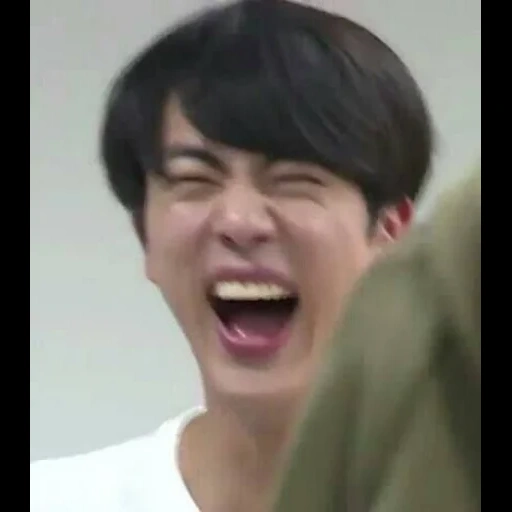 bts rm, bts jin, anak laki laki bangtan, jin bts tertawa, bts meme jin tertawa