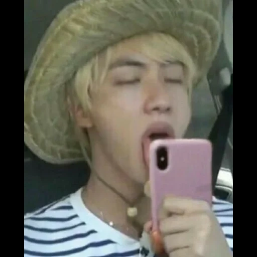 cámara, namjun, monstruo de rap, los muchachos bangtan, jin bts come helado