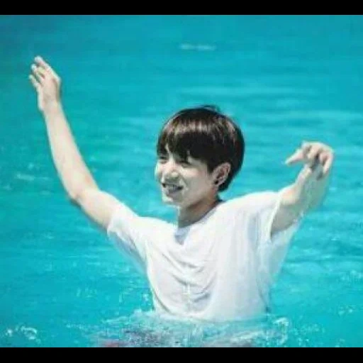 jimin bts, zheng zhongguo, jungkook bts, taihen water bts, chong defense bomb junior league swimmingpool