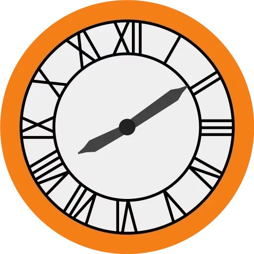 clock vector, clock icon, klippert watch, wall clock, outline of roman clock