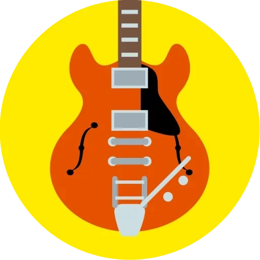 guitarras, ícone de guitarra, o ícone do violão, logotipo de guitarra, guitarra semiacústica tokai fa70