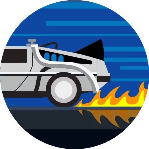 4a games, automobile, delorian automobile, dmc delorean logo, back to the future icon