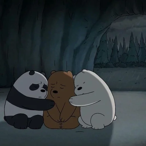 bare bears, грустный мульт, вся правда о медведях, ice bear we bare bears, вся правда о медведях панда