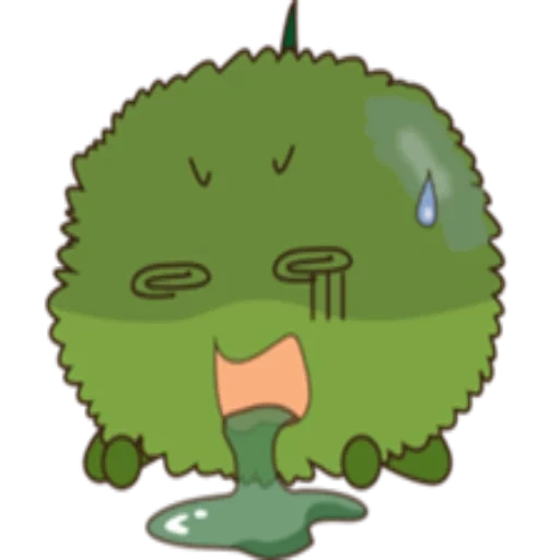 anime, cactus, marimo drawing, green drawings, drawings of monsters