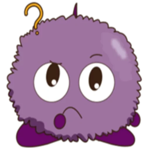 anime, purple virus, purpurfarbene mikroorganismen, das lila monster, computervirusmaske