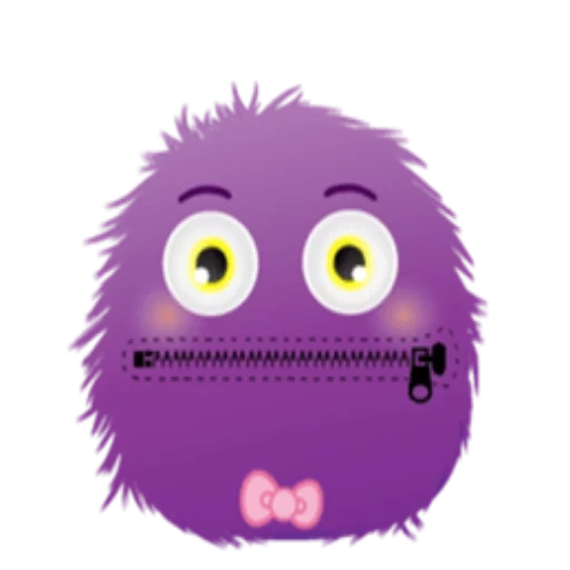 montrustrik, esponjoso, vector flufista, monstruo violeta, monstruo morado espinoso