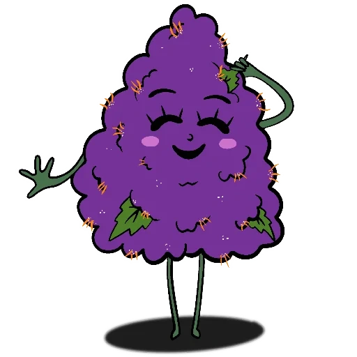 персонаж, смайлик ежевика, фиолетовый фрукт, ежевика глазками, рисунок фиолетовый фрукт