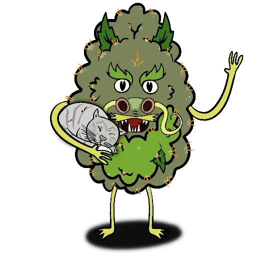 растение, брокколи, иллюстрация, брокколи злая арт, марихуана рик эскиз тату
