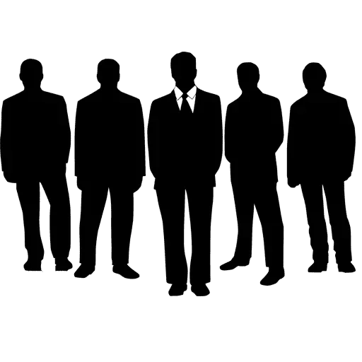 silhouette, black silhouette, contour vector, figure, a silhouette of a group of people