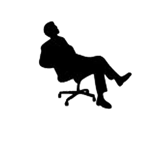 non, silhouettes, humain, homme d'une silhouette de fauteuil