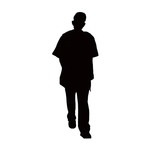 silhouette, die silhouette eines mannes, männliche silhouette, die figur einer person ist silhouette, die silhouette einer person basiert