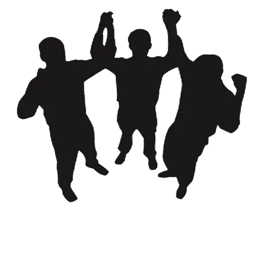 public figures, silhouette of youth, youth clips, youth template, children's organization