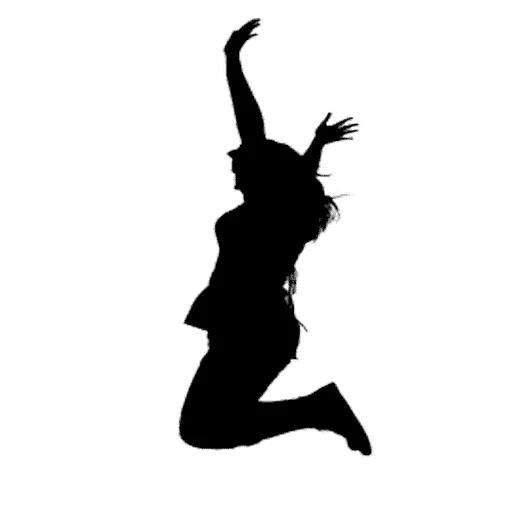 silhouetten, tanz silhouette, die silhouette des tänzers, die silhouette des tänzers, die silhouetten tanzender mädchen