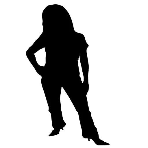 silhouette, character outline, the outline of a woman, the outline of a girl, the outline of a woman's figure
