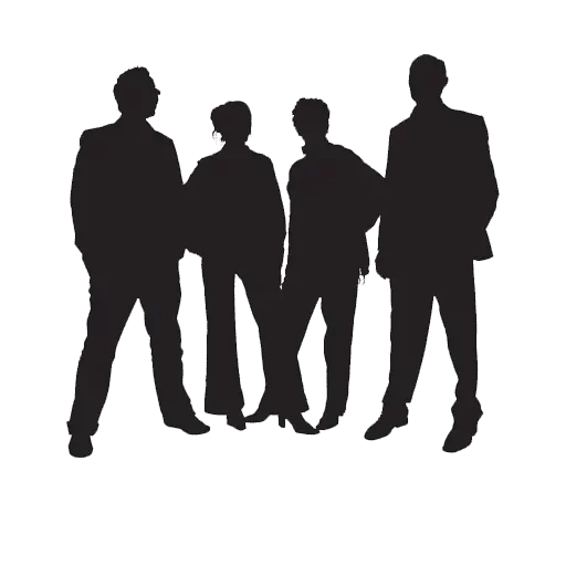 die silhouette der menge, schwarze silhouette, mann silhouette, die silhouette einer gruppe von menschen, mann silhouette vector