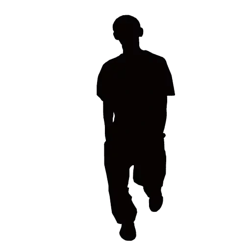 outline, contour man, shadow background, figure, profile of a running man