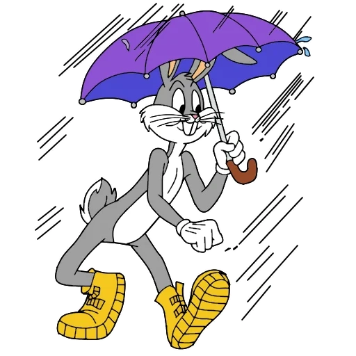 tom jerry, bugs bunny, caricatura de leopold, dibujos animados de gato leopold, cat leopold paraguas