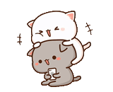 kitty chibi kawaii, gambar chibi yang lucu, kucing kawaii yang cantik, love cats kawaii, kawaii kucing pasangan