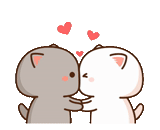 gambar lucu, love cats kawaii, kawaii kucing pasangan, kandang kawai chibi love, kawaii chibiki ciuman