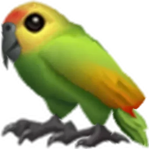 pappagallo, emoticon pappagallo, emoticon pappagallo, pappagallo sorridente, emoticon colore mela