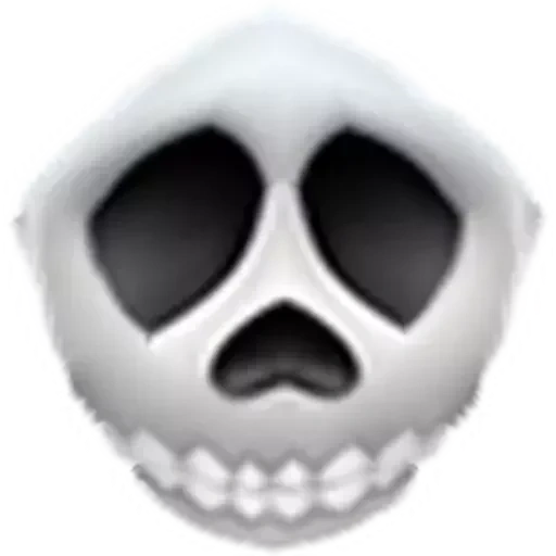 crâne emoji, emoji du crâne, crâne souriant, squelette emoji, crâne emoji 320x320