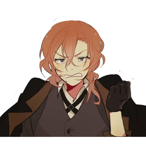 chuya dazai, tyuya nakahara, chuya nakahara, chuya nakahara ist wütend, chuya nakahara große streunende hunde