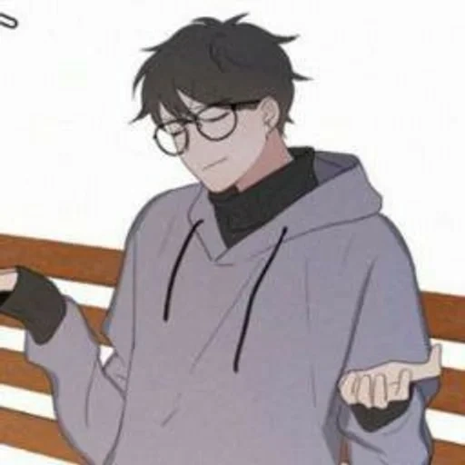 yu yang, manchu, grey day, anime manga, anime guys