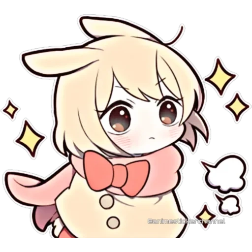 chibi, hase, anime, süße bunny